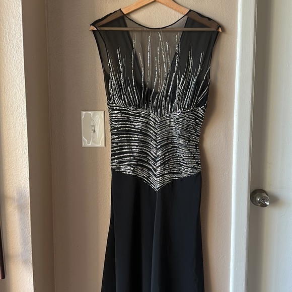 Vintage NEW LEAF BY SAMIR Sheer Glitter Sleeveless Dress - Picture 2 of 9